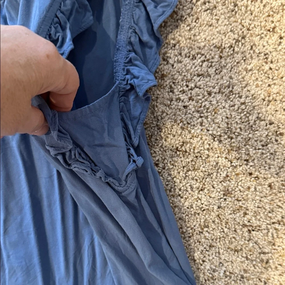 Dylan Blue Ruffled Blouse - Picture 4 of 4